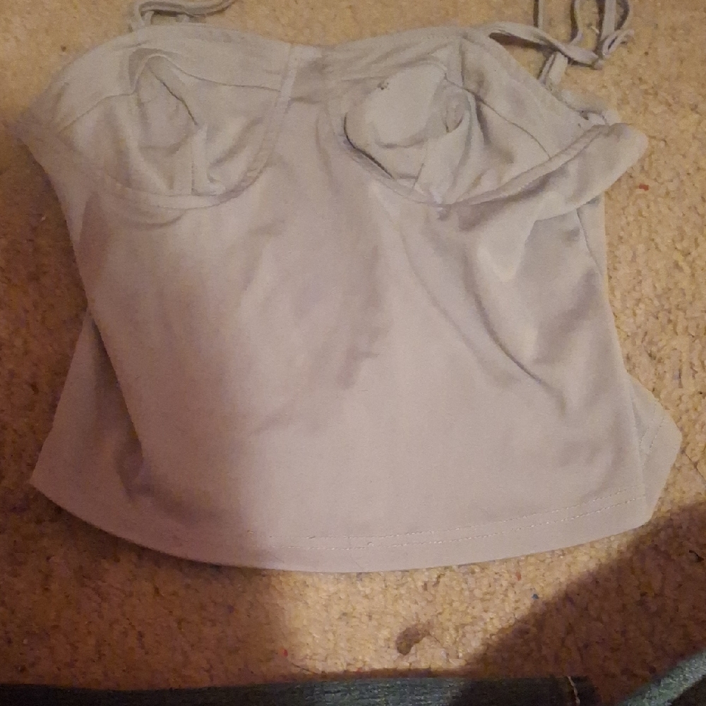 Gray Bustier Top